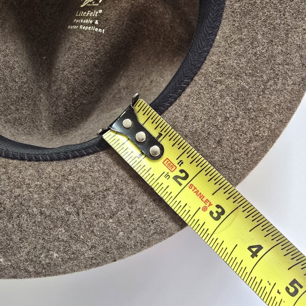 Bailey Hollywood Litefelt Packable Fedora MED Brown Water Repellent Classic EUC - Picture 10 of 11